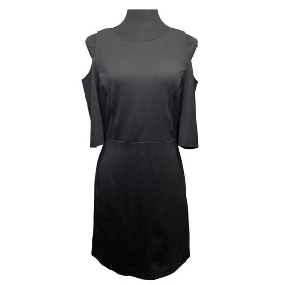 Charles Henry Black Short Sleeve Dress - Picture 2 of 7